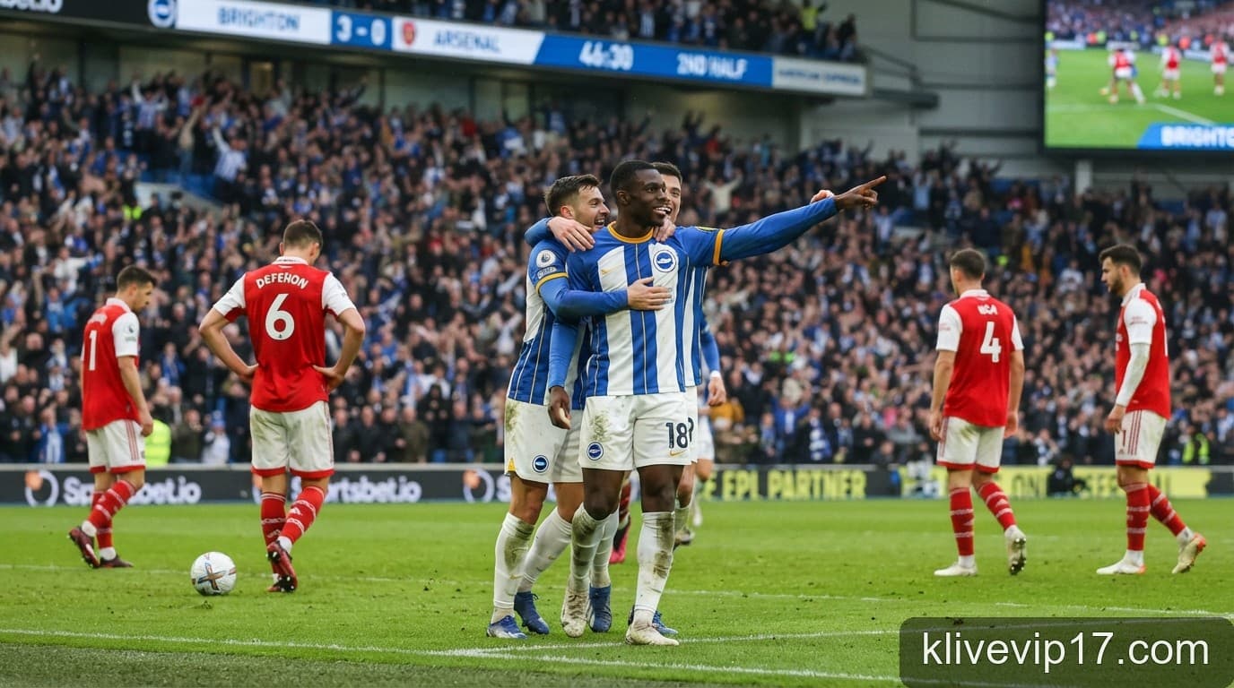 Ngoại hạng Anh vòng 5: Brighton gây sốc, chặn đứng mạch toàn thắng của Arsenal